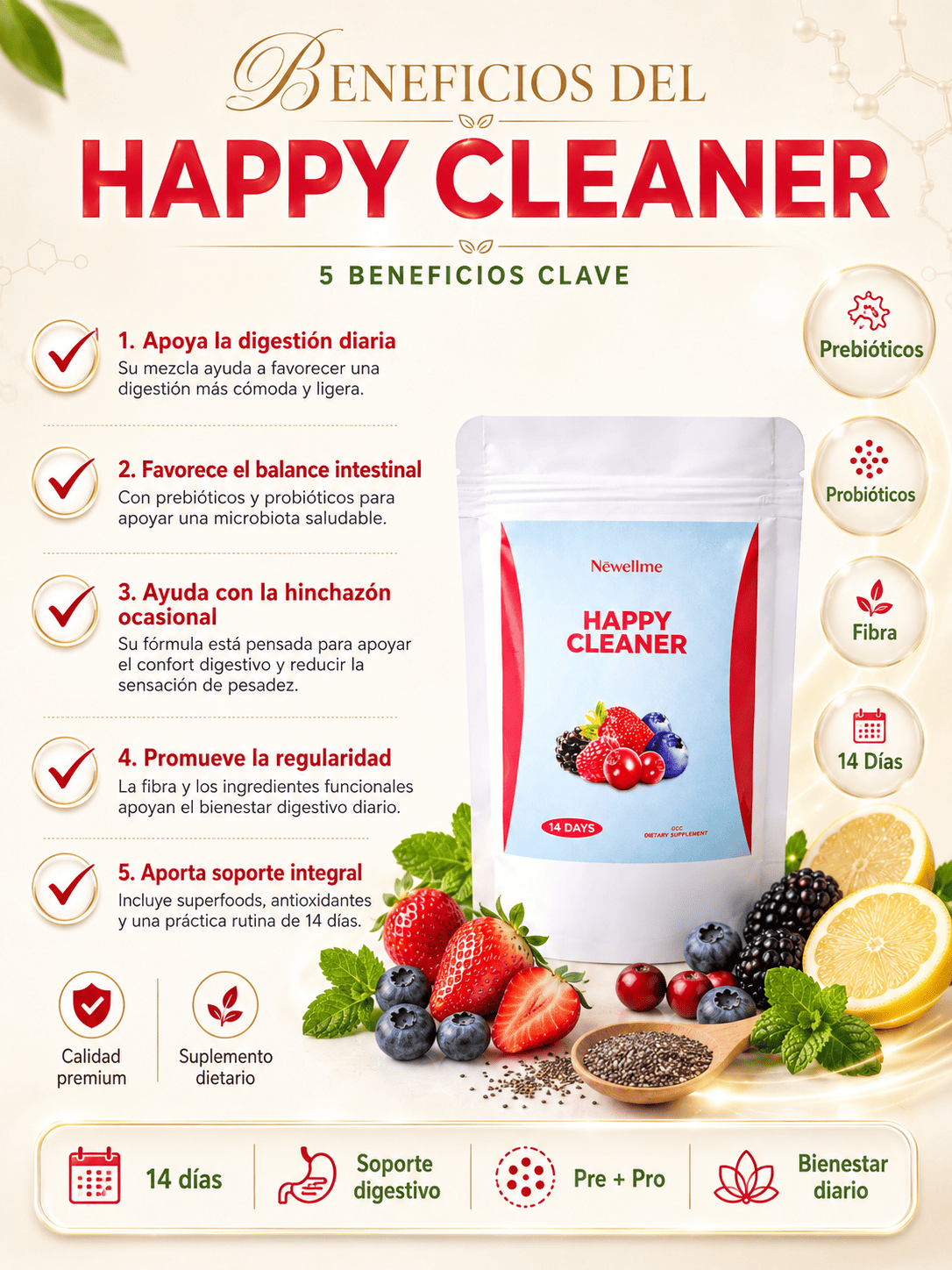 Happy Cleaner — Polvo Depurativo Natural de Frutos Rojos
