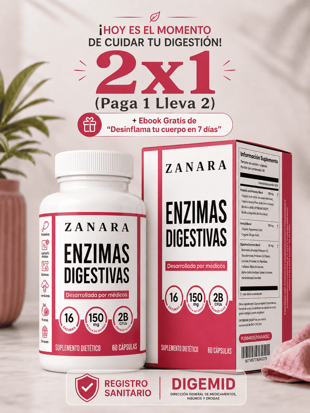 ENZIMAS DIGESTIVAS ZANARA
