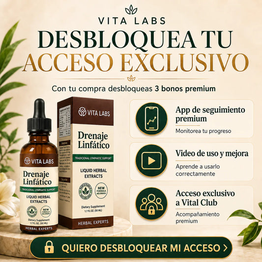 Drenaje Linfático Vita Labs | Apoyo Linfático Natural en Gotas 🌿