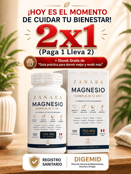 2x1 - Magnesio Complex  12 en 1 - Zanara
