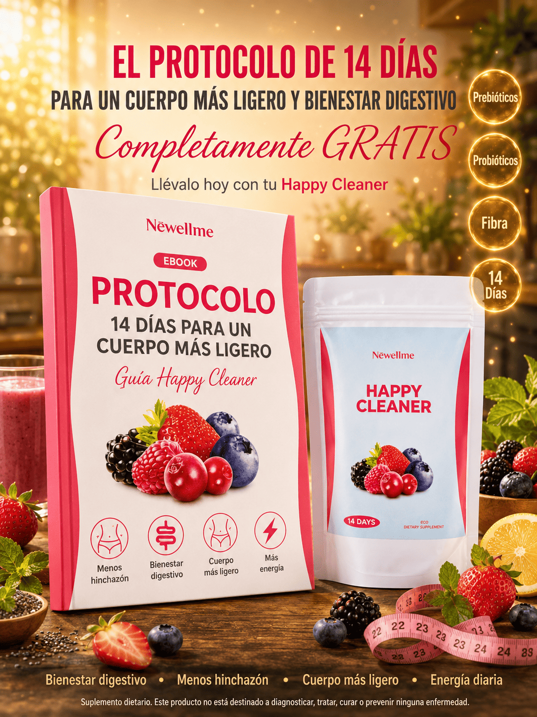Happy Cleaner — Polvo Depurativo Natural de Frutos Rojos