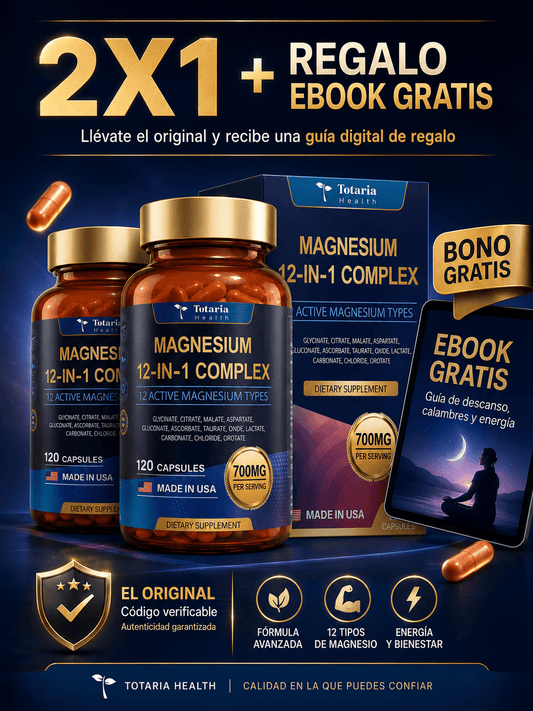 Magnesium 12-in-1 Complex (2x1) – Fórmula Completa de Alta Absorción