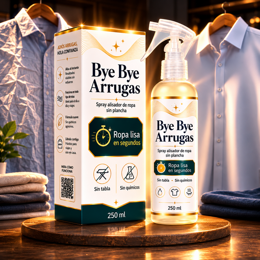 Spray Alisador de ropa sin plancha - Bye Bye Arrugas 250 ml