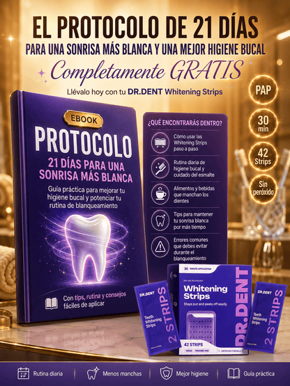 Dr. Dent™ – 42 Tiras Blanqueadoras Violetas
