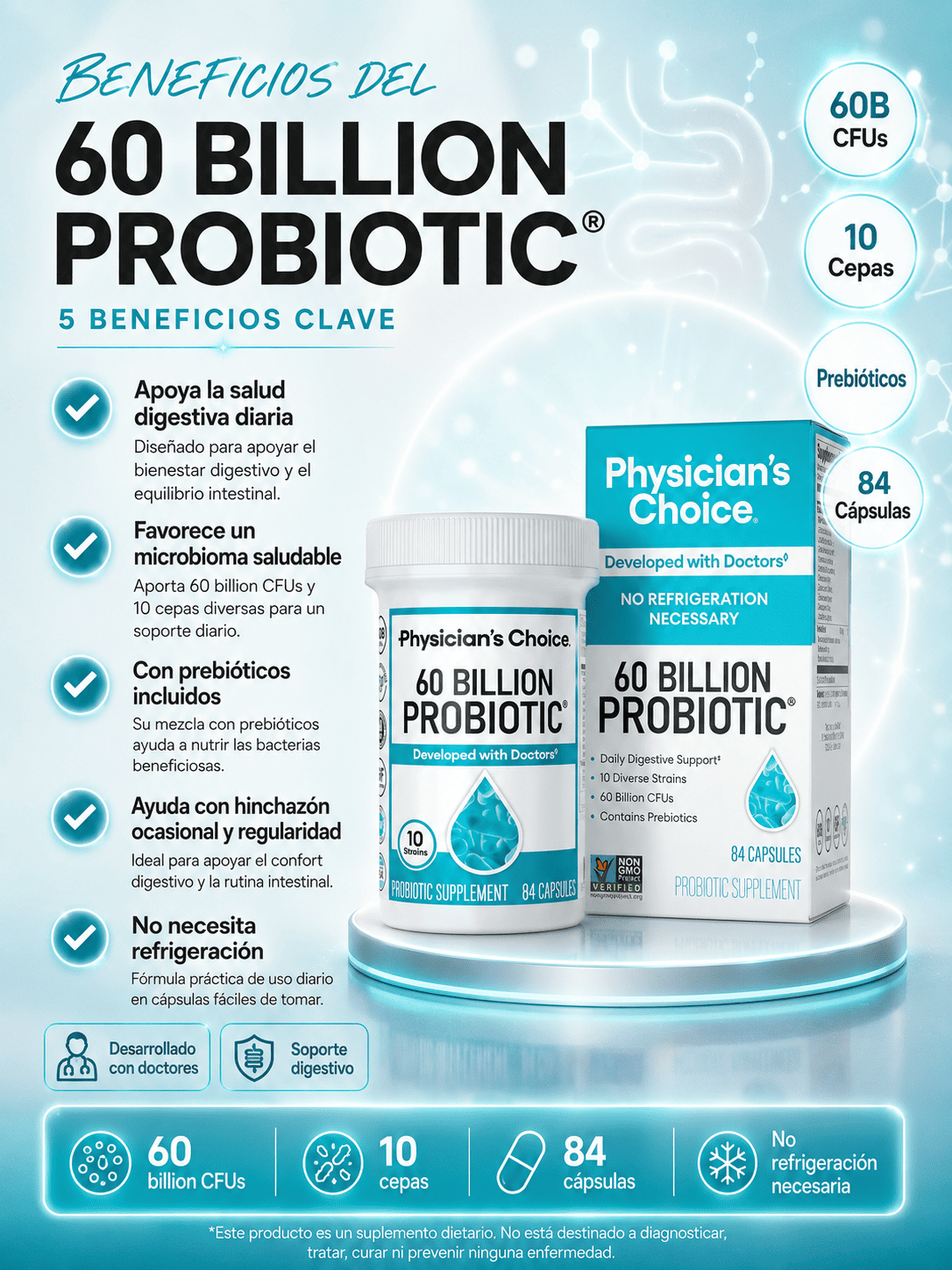 Probióticos 10 en 1 – Recupera el equilibrio de tu flora intestinal