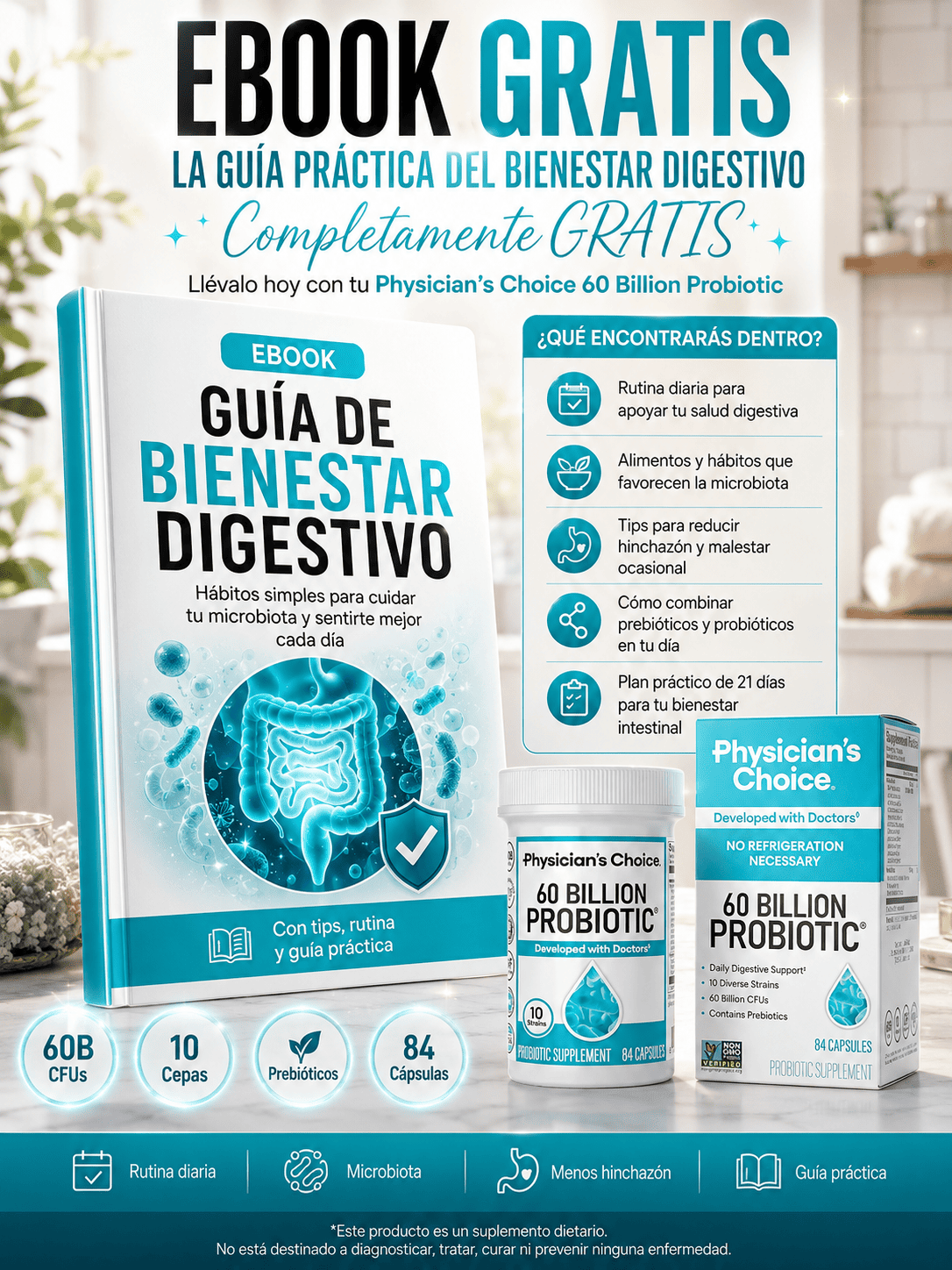Probióticos 10 en 1 – Recupera el equilibrio de tu flora intestinal