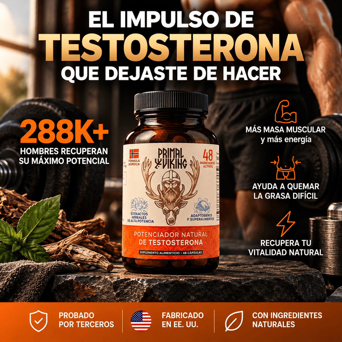 Primal Viking: Potenciador de Testosterona Ancestral