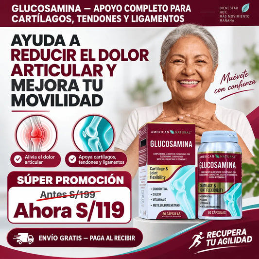 Glucosamina + Condroitina + MSM + Vitamina D3 | Soporte para Cartílago y Flexibilidad